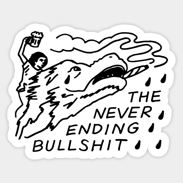 Never Ending Bullshirt Sticker by personalhell